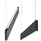 Black led linear pendant square office light suspension Aluminum Lamp