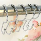 100% material 304stainless steel hooks/simple design single shower curtain hook,curtain rings