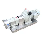 Large flow infinitely variable stainless steel rotary three-blade cam pump speed control honey transport pump