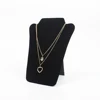 HLD Fabric MDF Wood With Black Velvet Cover Easel Pendent Holder Mannequin US Necklace Jewelry Display Stand