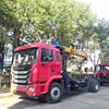 JAC 8 ton 4 section telescoping boom mini/used truck mounted crane 4x2 6 wheel lorry loading crane trucks