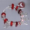 Red enamel shield charms and elephant pendant greek letter delta sigma theta big hole bead diy bracelet