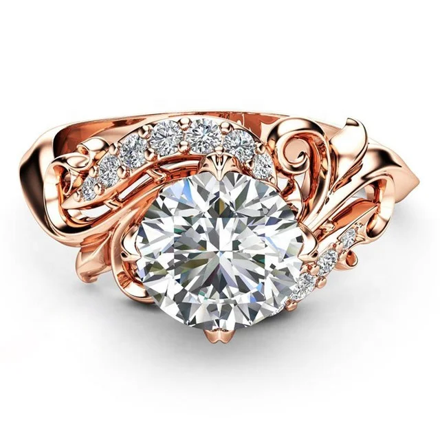 Fashion Simple Rose Gold Color Women Rings with White Stone Euramerican Trendy Flower Zircon Wedding Rings Elegant Bride Jewelry
Fashion Simple Rose Gold Color Women Rings with White Stone Euramerican Trendy Flower Zircon Wedding Rings Elegant Bride Jewelry