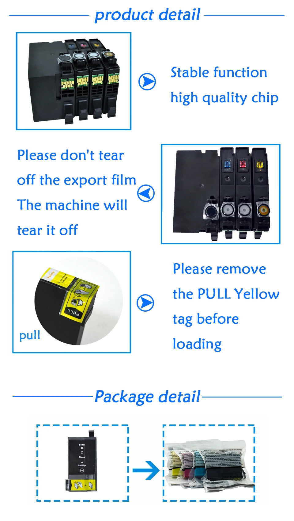 compatible ink cartridge For Epson T2711-T2714 full