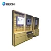 RECHI Custom Design & Made Wall Showcase for Mobile Phone Shop Cell Phone Accessory Display Counter With Shelf and Lighting Box