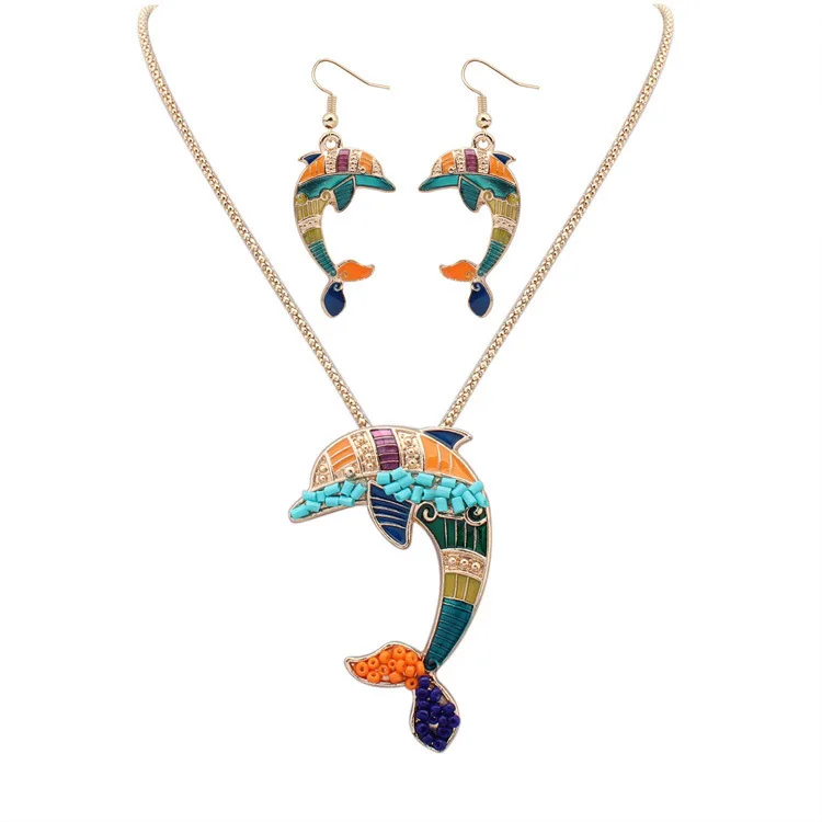 Exquisite dainty girl jewelry gold plated colorful enamel dolphin shape charm necklace
Exquisite dainty girl jewelry gold plated colorful enamel dolphin shape charm necklace
