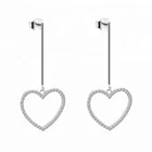 Fashion Earring Designs Korean Style Long Chain Heart Earring Drop Earring