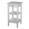 Low Price Light Color Unique Narrow One Drawer Bedside End Side Table Tall Bedroom Furniture Bed Night Stands