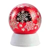 Swirling glitter red laser engraving snowflake snow globe supplies