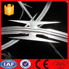 450mm Coil Diameter Concertina Razor Blade Barbed Wire / Razor Barbed Wire