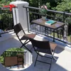 Space Saving Outdoor Rattan Wicker Garden Balcony Bar Hanging Folding Coffee Table and Chairs