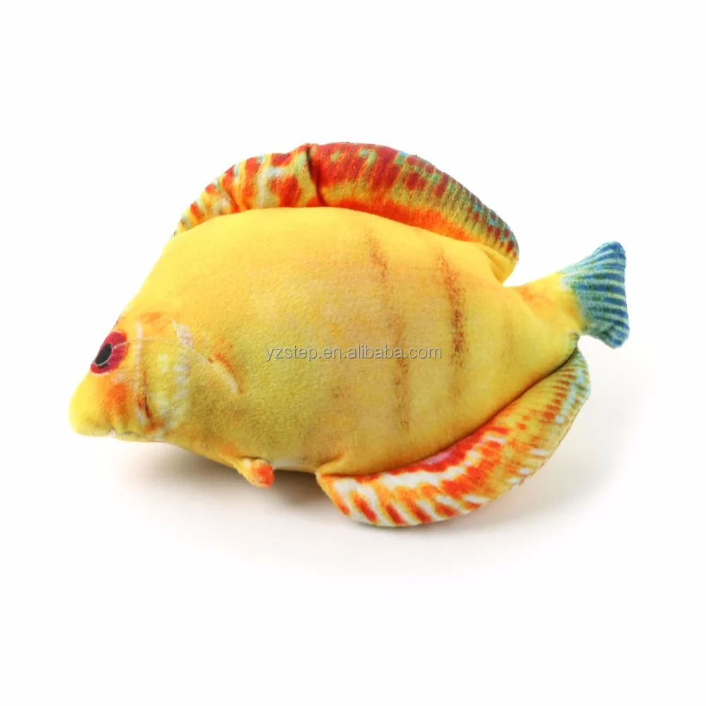 yellow emulational stuffed fish plush toy soft plush
