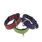 New Design soft genuine leather with soft padded Pet Puppy Cat Dog Collar