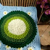 Customizable thick hand crochet home decor round rugs,mats