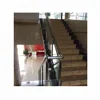 Stainless steel interior staircase design glass balcony railing