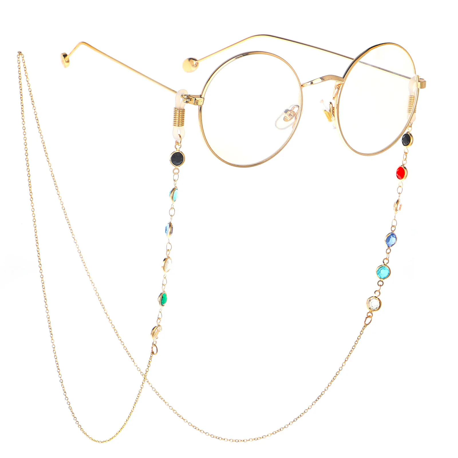 Fashion Chic Womens Gold Silver Eyeglass Chains Sunglasses Reading Beaded Glasses Chain Eyewear Cord Holder neck strap Rope, As photo
Fashion Chic Womens Gold Silver Eyeglass Chains Sunglasses Reading Beaded Glasses Chain Eyewear Cord Holder neck strap Rope, As photo