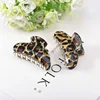 Factory direct Korean hair accessories large acetate hairpin women's fashion leopard disk catch ponytail hair clips