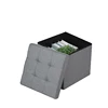 Mise home furniture storage ottoman Cotton and linen fabric toy box for kids
