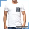 Mass Garment Mens White T Shirts O Neck Pocket T-Shirt In Different Color