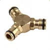 Green valves Brass 3 Way Coupling Hose Connector Hose End Fittings