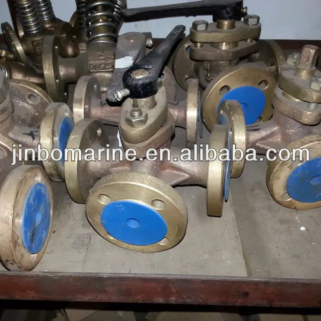 marine bronze 3 way valve gb/t593-93