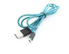 Nylon cloth covered one end USB A male to Micro usb the other one end standard data cable
