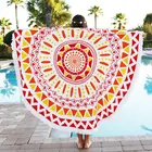 custom Large microfiber beach towel round