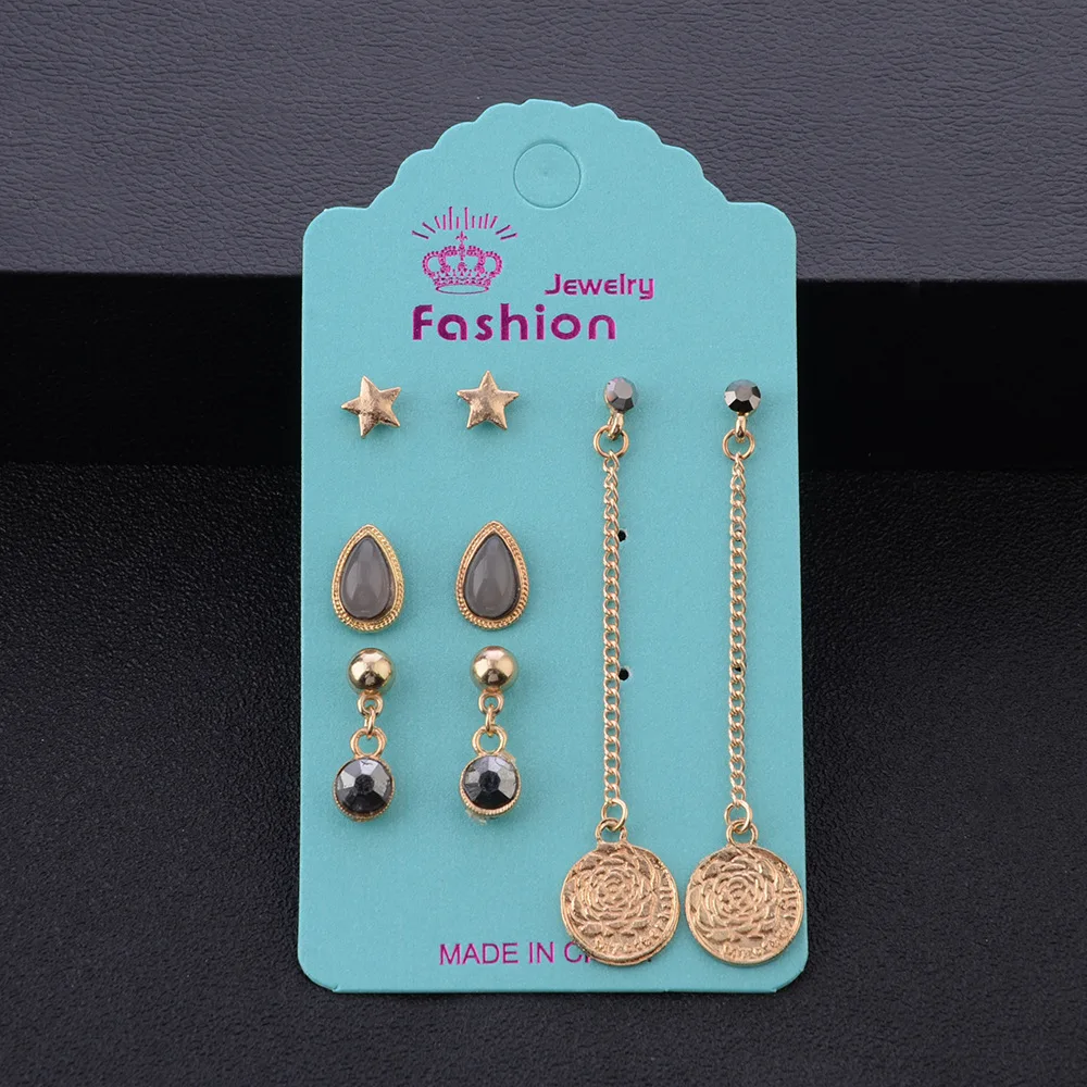 4 Pair/Set Women Long Tassel Earrings Vintage Punk Star Drop Water Stud Earring Sets For Wholesale Jewelry Bijoux (KER178), Same as the picture
4 Pair/Set Women Long Tassel Earrings Vintage Punk Star Drop Water Stud Earring Sets For Wholesale Jewelry Bijoux (KER178), Same as the picture