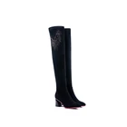 thigh high cowboy boots women shoes square heel ladies winter boots