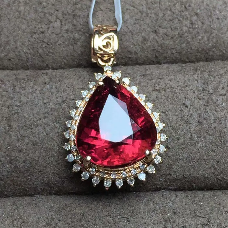 wholesale trendy 5.31ct natural red tourmaline charm pendant 18k gold fine jewelry
wholesale trendy 5.31ct natural red tourmaline charm pendant 18k gold fine jewelry