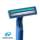 for Face Razor Discount Razors D230L Haward Wholesale Price Rubber Handle Disposable 2 Blade Razor