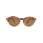 Top-Bottom Brown Sunny Ebony Sun Rose Wood Sunglasses For Unisex YT--LA-0145L