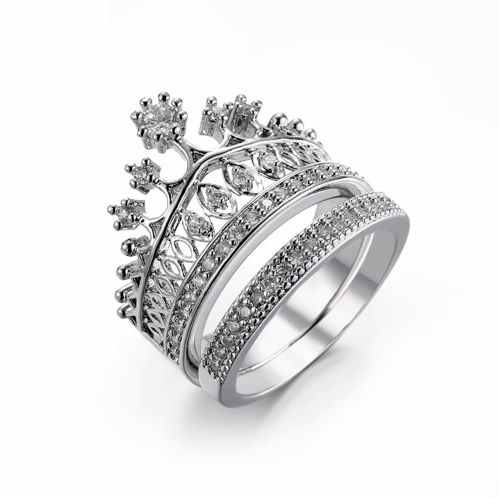 Women 18K White Gold Plated Zircon Couple Ring Set Austria Crystal Diamond Princess Crown Couple Wedding Ring Set, White wedding ring set
Women 18K White Gold Plated Zircon Couple Ring Set Austria Crystal Diamond Princess Crown Couple Wedding Ring Set, White wedding ring set