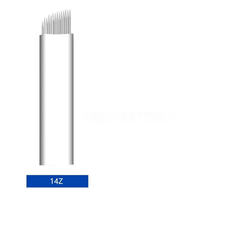 Medical Grade Stainless Steel Disposable Microblading Needle Eyebrow Tattoo Pen in 7F/9F/11F/12F/14F/16F/18F/18U/14Z Sizes