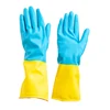 bi-color long latex household gloves