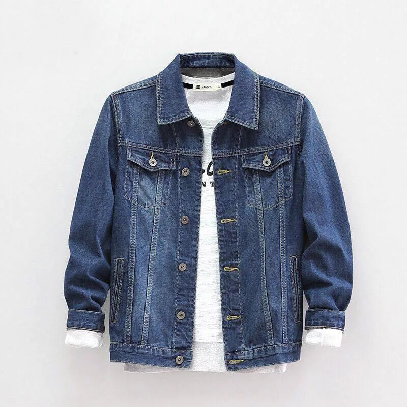 Fashion Jeans Yong Man Motorcycle Edition Trucker Coat Men's Classic Denim Jacket, Light blue;navy blue;black
Fashion Jeans Yong Man Motorcycle Edition Trucker Coat Men's Classic Denim Jacket, Light blue;navy blue;black