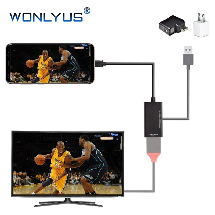 Micro USB to HDMI Cable Adapter,Mirco to HDMI 1080P Video Graphic Converter, Compatible with Samsung Galaxy S5, S4, S3 etc - ANKUX.COM