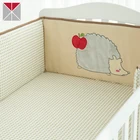 Graphic Customization Baby Crib Bed Bumper Polyester Cartoon Animal Design Baby Crib Cot Bumpers Bed