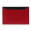 Contrast Color Real Saffiano Leather Name Card Holder Flat Wallet for Women and Men