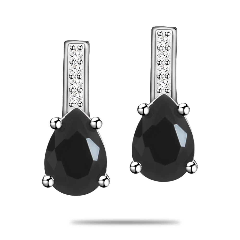 Fashion Simple 925 Sterling Silver Earrings with Black Carnelian Stone, White gold earring designs
Fashion Simple 925 Sterling Silver Earrings with Black Carnelian Stone, White gold earring designs