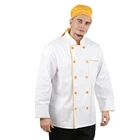 Hot sale OEM long sleeves restaurant staff uniform jacket cotton printed chef jacket