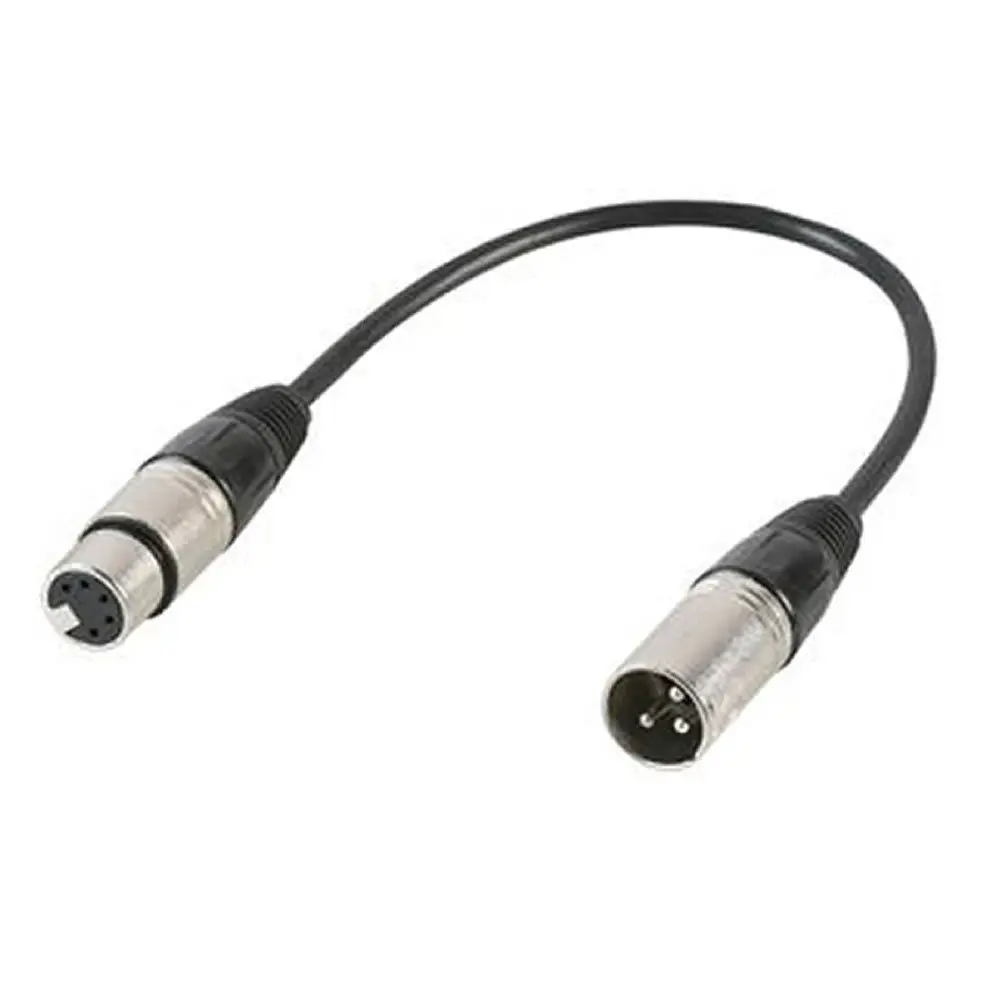 Sale: 0.22m PULSE 3 Pin XLR Plug to 5 Pin DMX Female Socket Adapter Cable Wholesaler Wholesalers and Suppliers