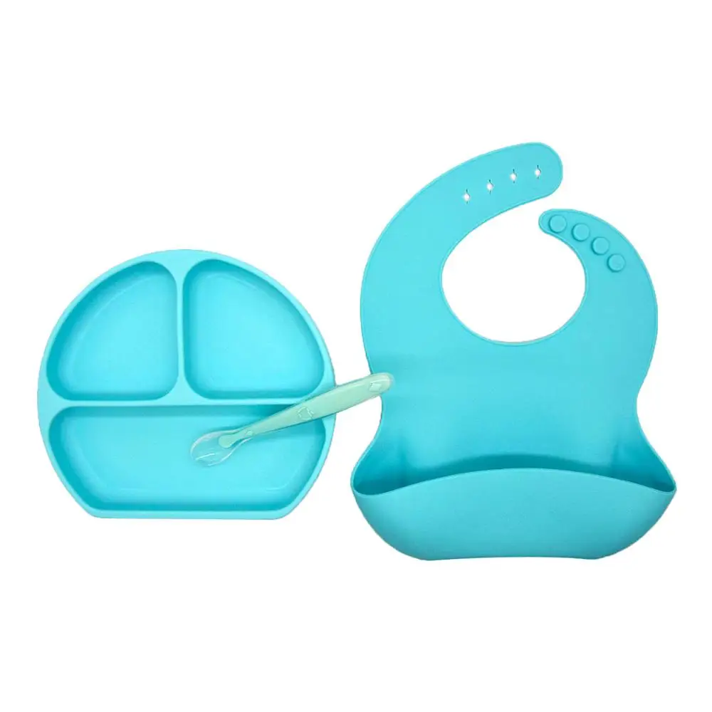 Benhaida Manufacturer Silicone Suction Baby Plate 3 Pack Baby Plate with Soft Bibs Spoons, Mint/red/green/pink or customized color 
Benhaida Manufacturer Silicone Suction Baby Plate 3 Pack Baby Plate with Soft Bibs Spoons, Mint/red/green/pink or customized color