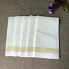 Decorative Linen-Feel Bathroom Hand Towels GOLD Floral Disposable Paper Towels for Guests Box of 100 Size: 12x17 inches