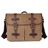briefcase male men leather Waterproof canvas mad horsehide bags high quality computer bag