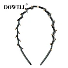 French Elegant Hair Accessories acetate Headband Cellulose Acetate Rhinestone pearl branch Hairbands for women