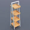 Custom beauty supply flooring wooden nail polish display racks