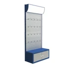 metal power tool floor stand,hardware hanging product stand display with LED lighting