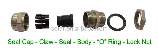 Watertight IP68 SS316 304 Stainless Steel Cable Gland
