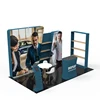 Aluminum fabric trade fair fold up 10x20 backdrop with tv stands expo 10 x20